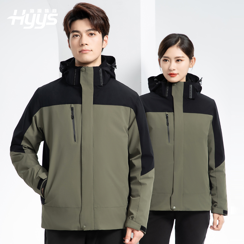 RH-60967 冬季三合一羽绒内胆冲锋衣防风防雨保暖锁温登山骑行服定制